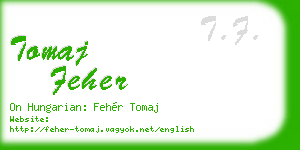 tomaj feher business card
